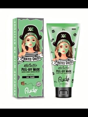 Rude Pirates Chest Peel Off Mask Aloe Vera Calming Multi Use NIB 3.38 oz/100 ml